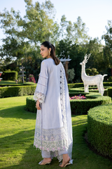 3-PC Unstitched Embroidered Lawn Amani By Raeesa Premium | AM-007