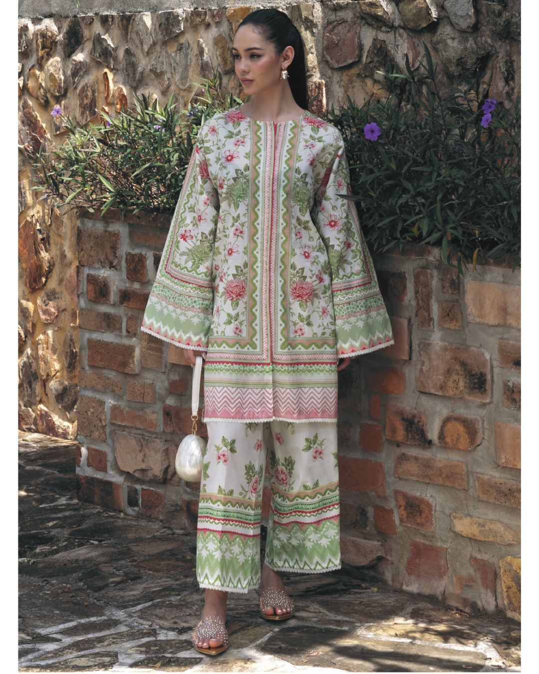 2-PC Stitched Printed Lawn Ready To Wear By Elaf Premium | EPV-10B