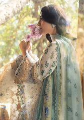 3-PC Unstitched DIgital Printed Chikankari Lawn By Elaf Premium | ERC-1A