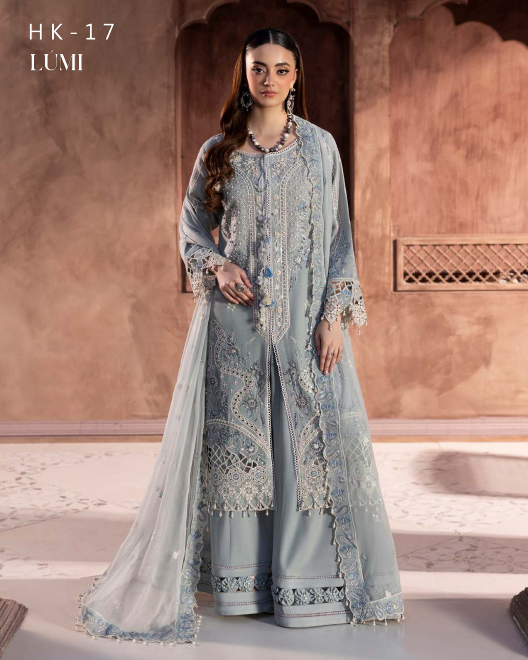 3-PC Unstitched Luxury Karandi Collection Kimora By Raeesa Premium | Lumi