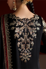 3Pc Embroidered Chiffon Unstitched Suit By Iznik
