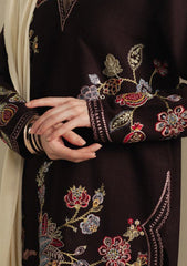 3-PC Unstitched Embroidered Plain Khaddar Coco By Zara Shahjahan | BERRY-3A