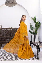 3-PC Unstitched Lawn Embroidered Suit By Wania | WL-468