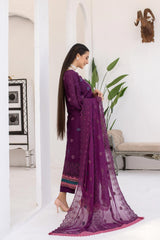 3-PC Unstitched Lawn Embroidered Suit By Wania | WL-473