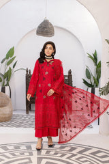 3-PC Unstitched Lawn Embroidered Suit By Wania | WL-476