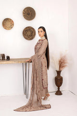 3-PC Unstitched Lawn Embroidered Suit By Wania | WL-475