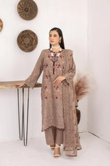 3-PC Unstitched Lawn Embroidered Suit By Wania | WL-475