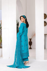 3-PC Unstitched Lawn Embroidered Suit By Wania | WL-472