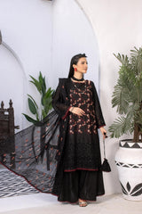 3-PC Unstitched Lawn Embroidered Suit By Wania | WL-474