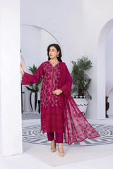 3-PC Unstitched Lawn Embroidered Suit By Wania | WL-471