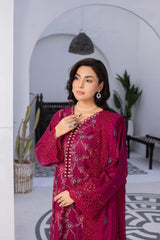 3-PC Unstitched Lawn Embroidered Suit By Wania | WL-471