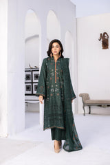 3-PC Unstitched Lawn Embroidered Suit By Wania | WL-467