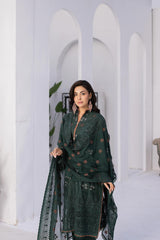 3-PC Unstitched Lawn Embroidered Suit By Wania | WL-467