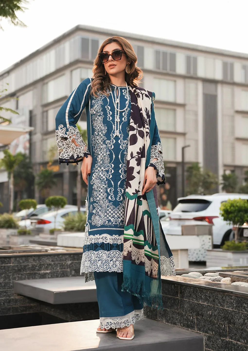 EPW-1B Heartfelt Whisper | 3Pc Unstitched Suit Winter Pashmina Shawl By Elaf Premium