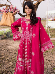 3-PC Unstitched Embroidered Lawn Dil E Raqsum By Parishay | DQ-06