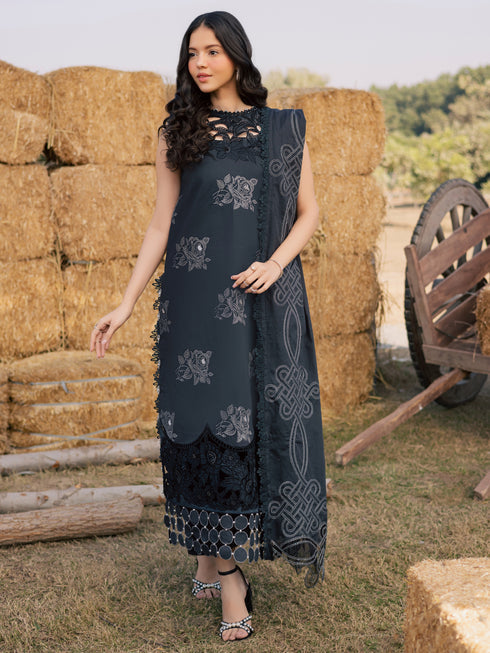 3-PC Unstitched Luxury Lawn Summer Queen By Parishay | SQU-14