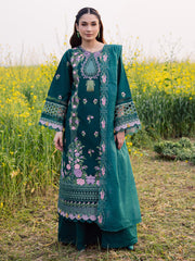 3-PC Unstitched Embroidered Lawn Dil E Raqsum By Parishay | DQ-11
