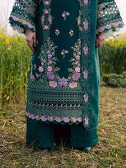 3-PC Unstitched Embroidered Lawn Dil E Raqsum By Parishay | DQ-11