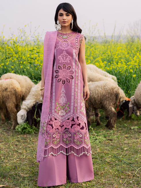 3-PC Unstitched Embroidered Lawn Dil E Raqsum By Parishay | DQ-02