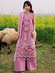 3-PC Unstitched Embroidered Lawn Dil E Raqsum By Parishay | DQ-02