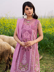 3-PC Unstitched Embroidered Lawn Dil E Raqsum By Parishay | DQ-02