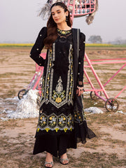 3-PC Unstitched Embroidered Lawn Dil E Raqsum By Parishay | DQ-01