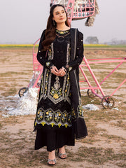 3-PC Unstitched Embroidered Lawn Dil E Raqsum By Parishay | DQ-01