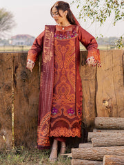 3-PC Unstitched Luxury Lawn Summer Queen By Parishay | SQU-09