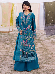 3-PC Unstitched Embroidered Lawn Dil E Raqsum By Parishay | DQ-08