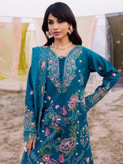 3-PC Unstitched Embroidered Lawn Dil E Raqsum By Parishay | DQ-08