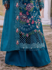 3-PC Unstitched Embroidered Lawn Dil E Raqsum By Parishay | DQ-08