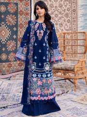 3-PC Unstitched Embroidered Lawn Dil E Raqsum By Parishay | DQ-04