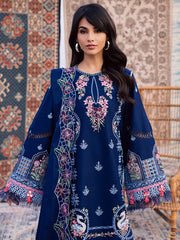 3-PC Unstitched Embroidered Lawn Dil E Raqsum By Parishay | DQ-04