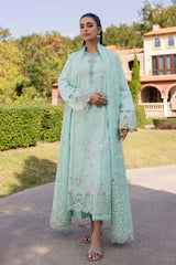 3 PC Unstitched Embroidered Lawn Qline By Qalamkar | QM-13 Helen