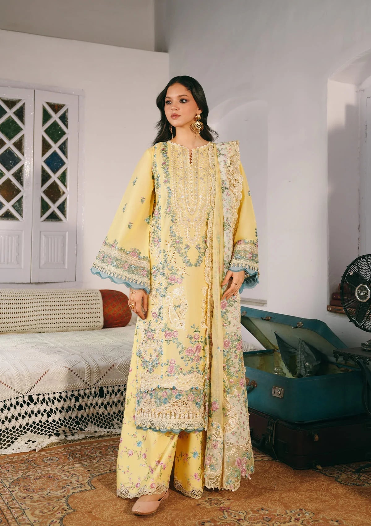 3-PC Unstitched Embroidered Lawn Ek Fasana By Kahf | KLB-2B MUSKAAN