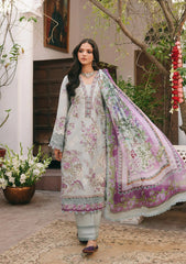 3-PC Unstitched Embroidered Lawn Ek Fasana By Kahf | KLB-6B BANAFSHA