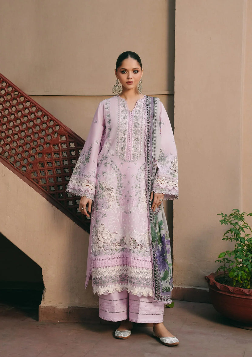 3-PC Unstitched Embroidered Lawn Ek Fasana By Kahf | KLB-4A MEHAK