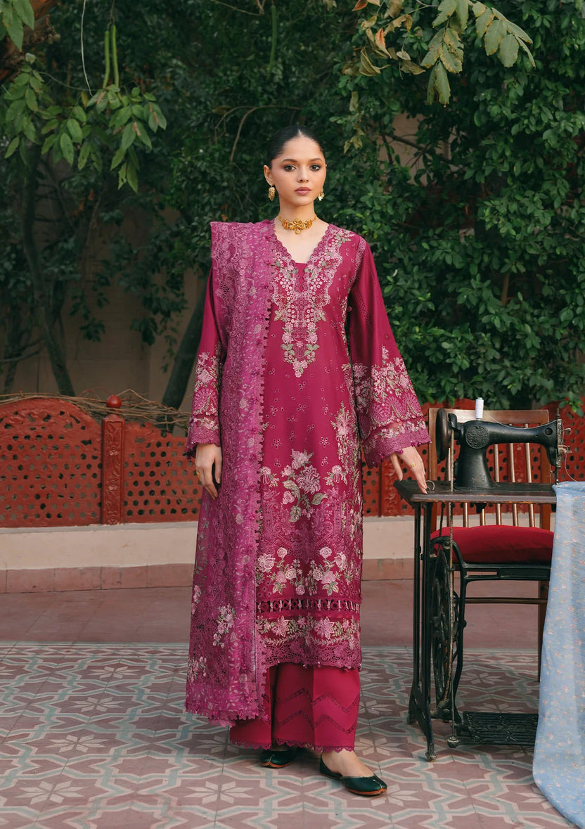 3-PC Unstitched Embroidered Lawn Ek Fasana By Kahf | KLB-7A NAVELI