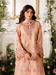 3-PC Unstitched Embroidered Luxury Lawn Marbella By Parishay | MB-09
