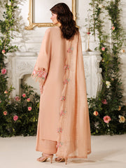 3-PC Unstitched Embroidered Luxury Lawn Marbella By Parishay | MB-09