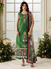 3-PC Unstitched Embroidered Luxury Lawn Marbella By Parishay | MB-04