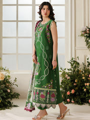 3-PC Unstitched Embroidered Luxury Lawn Marbella By Parishay | MB-04