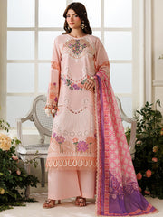 3-PC Unstitched Embroidered Luxury Lawn Marbella By Parishay | MB-13