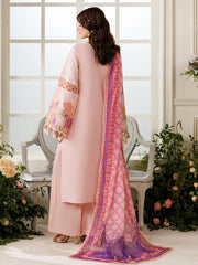3-PC Unstitched Embroidered Luxury Lawn Marbella By Parishay | MB-13