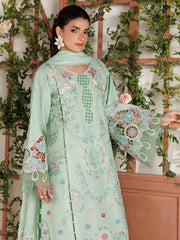 3-PC Unstitched Embroidered Luxury Lawn Marbella By Parishay | MB-06