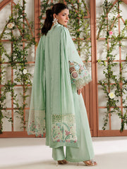 3-PC Unstitched Embroidered Luxury Lawn Marbella By Parishay | MB-06