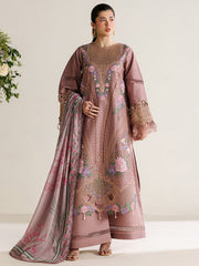 3-PC Unstitched Embroidered Luxury Lawn Marbella By Parishay | MB-01