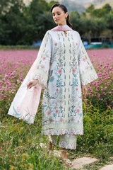 3-PC Unstitched Embroidered Lawn By Jazmin | USE-9317