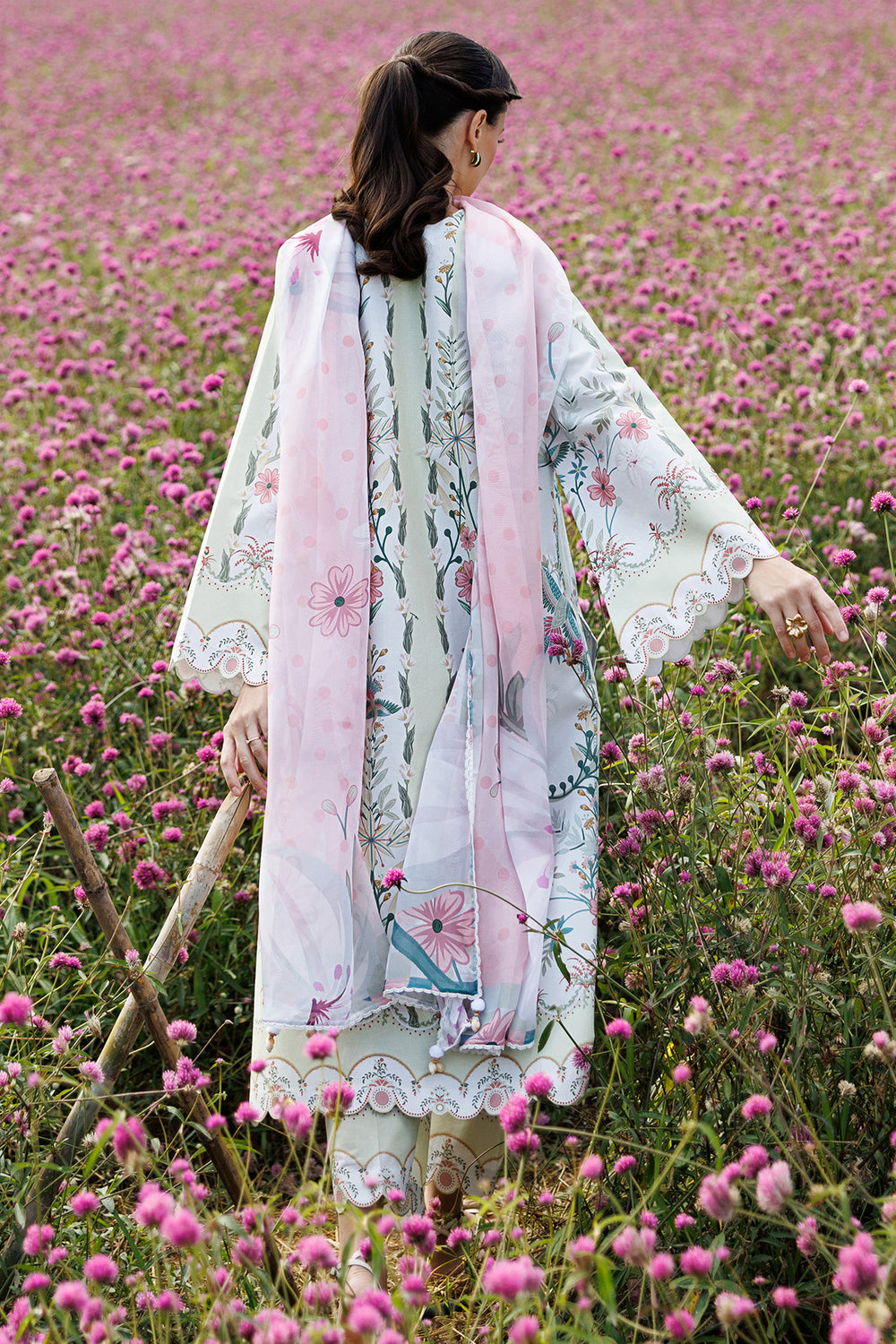 3-PC Unstitched Embroidered Lawn By Jazmin | USE-9317