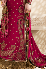 Embroidered Velvet Formal 3pcs suit By Jazmin